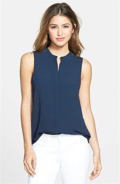 michael michael kors nemi lace detail blouse|MICHAEL Michael Kors Blouses for Women .